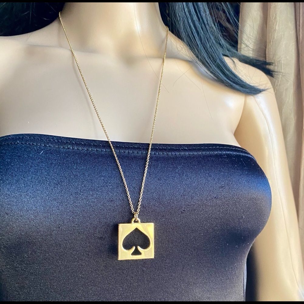 KATE Spade logo cutout long necklace
